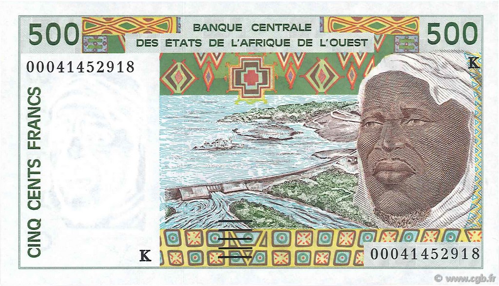 500 Francs STATI AMERICANI AFRICANI  2000 P.710Kk q.FDC