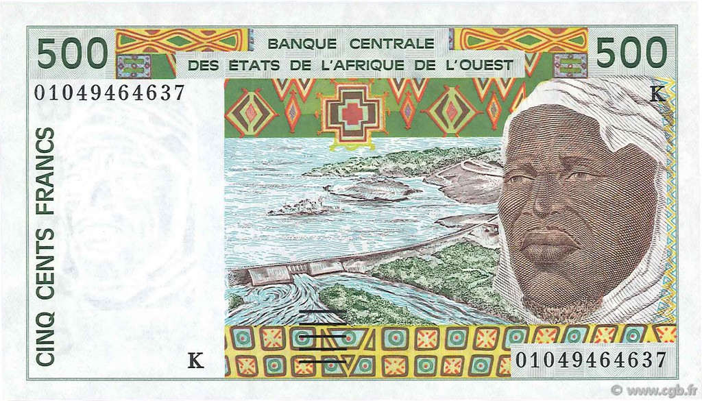 500 Francs STATI AMERICANI AFRICANI  2001 P.710Kl FDC