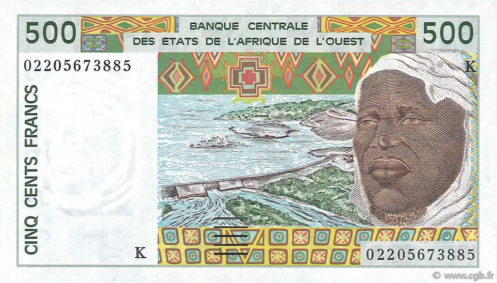 500 Francs WEST AFRIKANISCHE STAATEN  2002 P.710Km VZ+