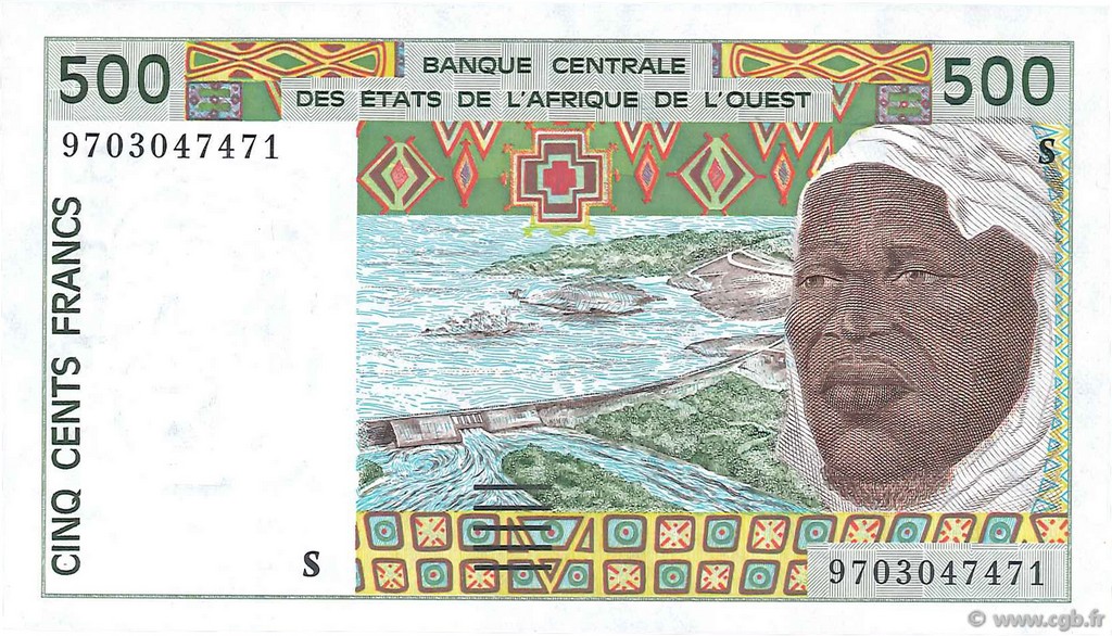 500 Francs WEST AFRICAN STATES  1997 P.910Sa UNC
