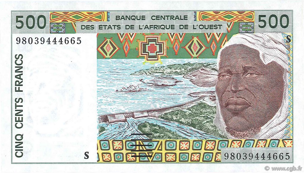 500 Francs STATI AMERICANI AFRICANI  1998 P.910Sc FDC