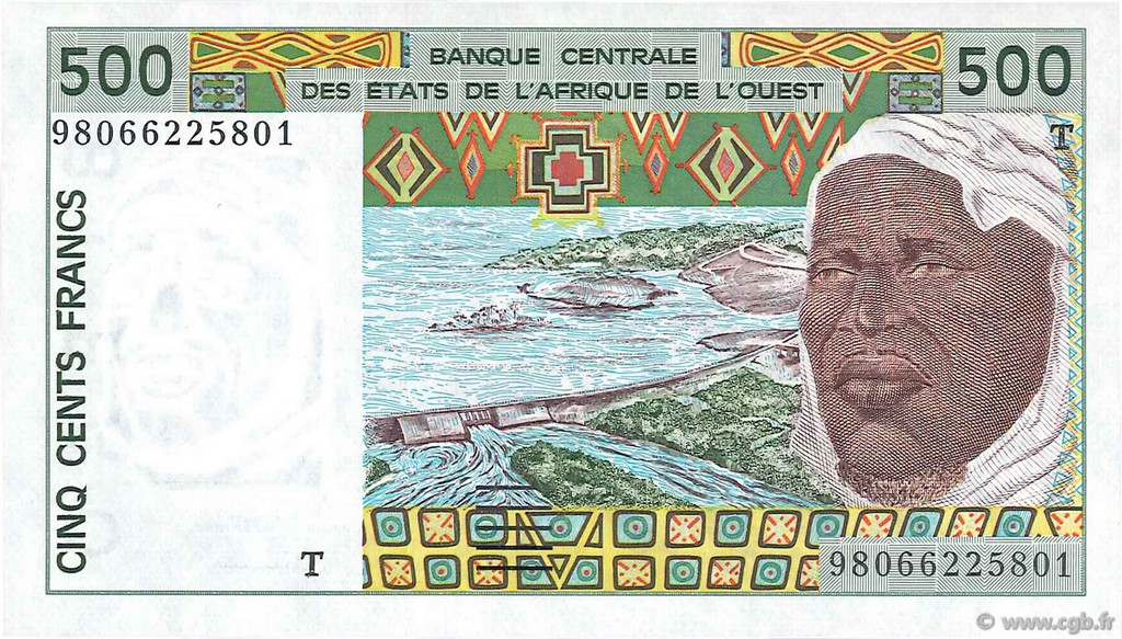 500 Francs STATI AMERICANI AFRICANI  1998 P.810Ti FDC