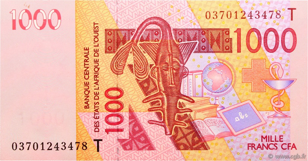 1000 Francs WEST AFRIKANISCHE STAATEN  2003 P.815Ta ST