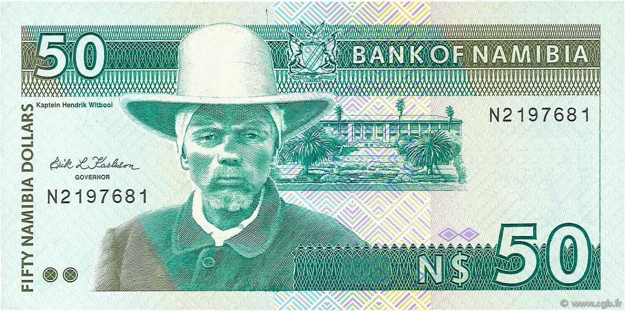 50 Namibia Dollars NAMIBIA  1993 P.02a UNC-