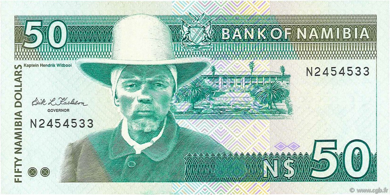 50 Namibia Dollars NAMIBIA  1993 P.02a UNC