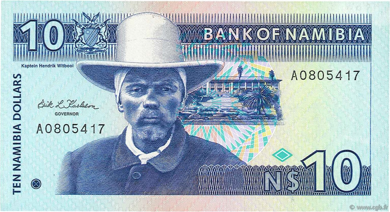 10 Namibia Dollars NAMIBIA  1993 P.01a q.FDC