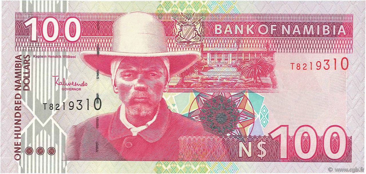 100 Namibia Dollars NAMIBIA  1999 P.09a q.FDC