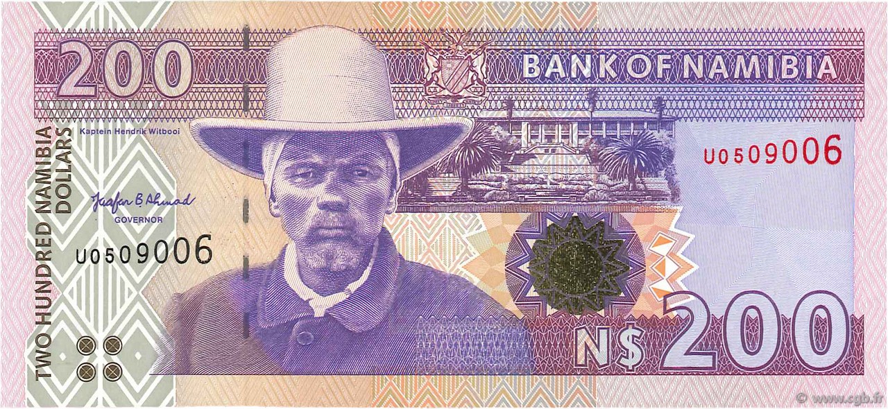 200 Namibia Dollars NAMIBIA  1996 P.10a ST