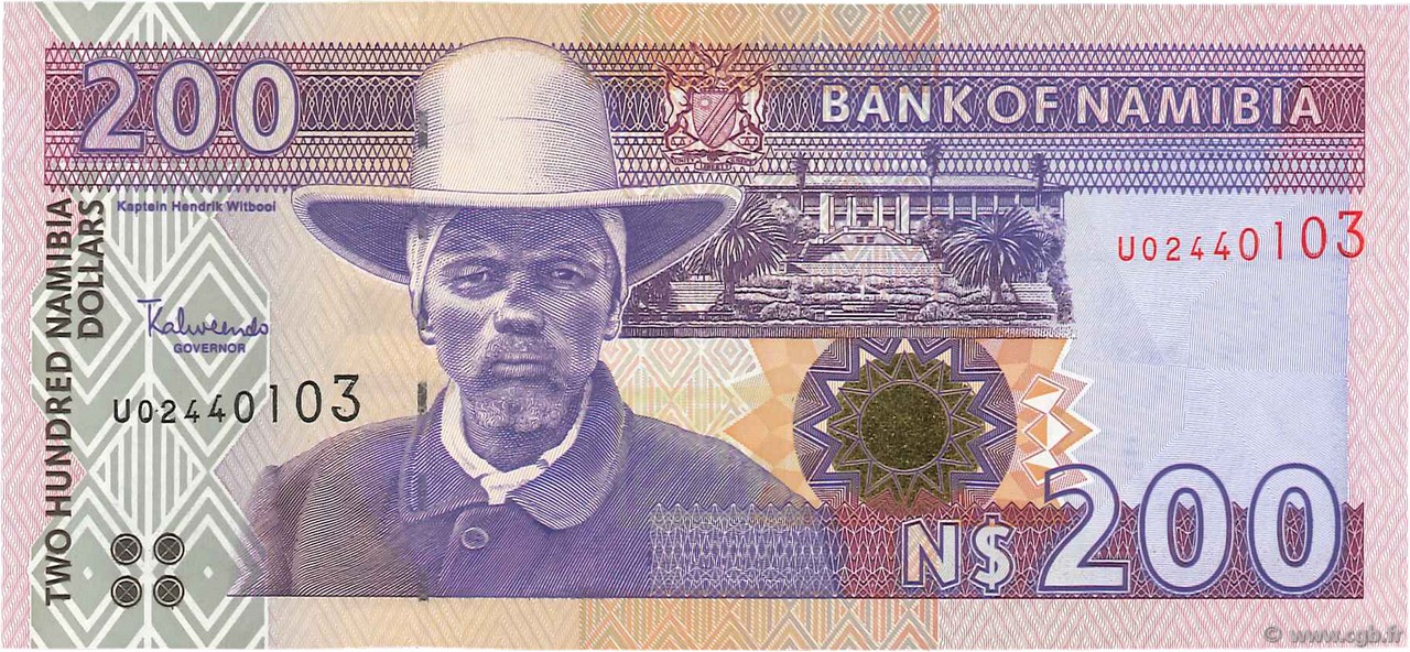 200 Namibia Dollars NAMIBIA  2003 P.10b UNC