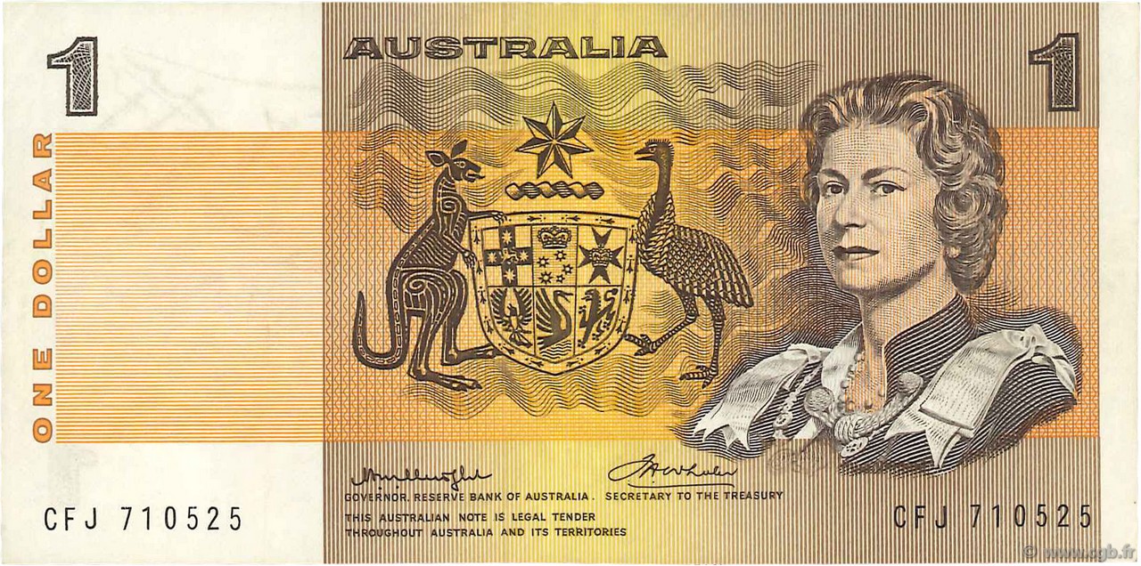 1 Dollar AUSTRALIA  1976 P.42b2 VF