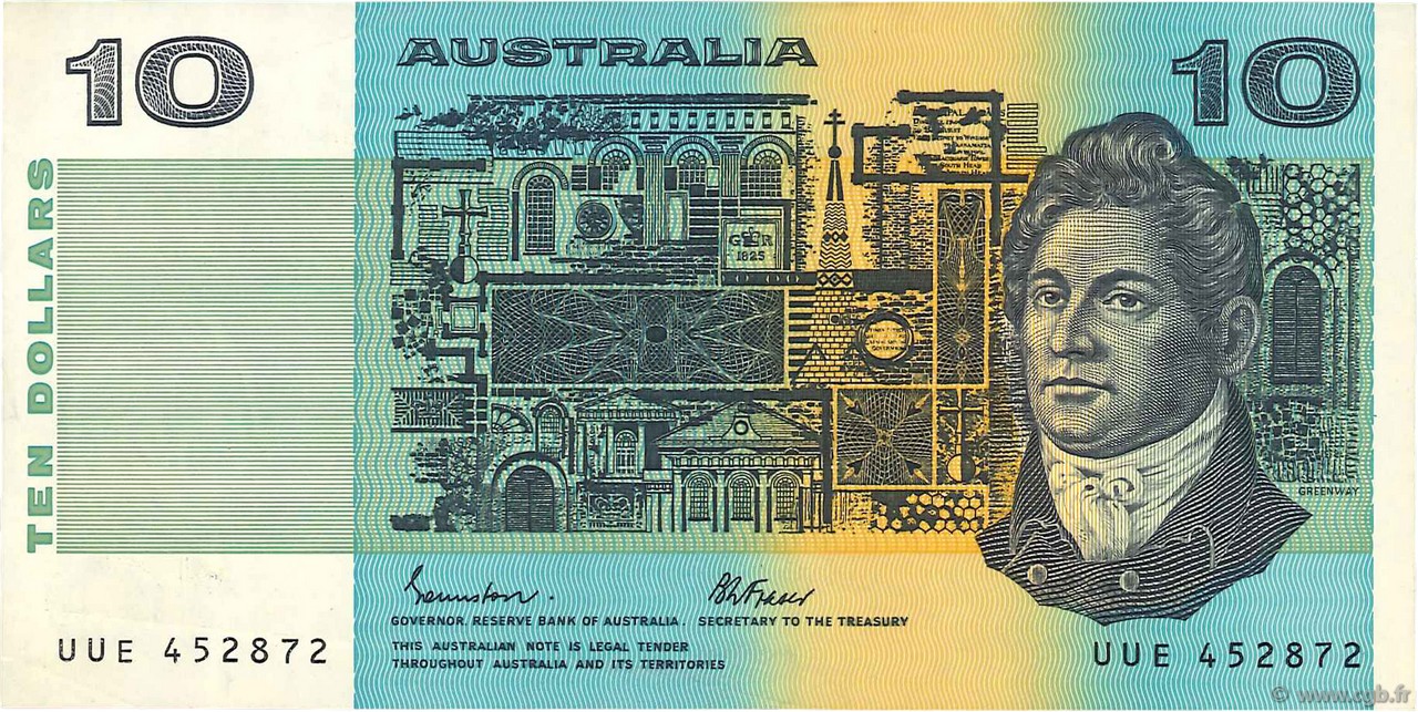 10 Dollars AUSTRALIA  1985 P.45e VF+