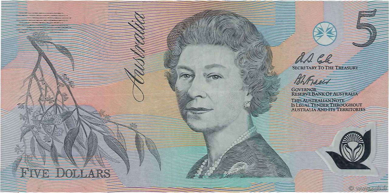 5 Dollars AUSTRALIA  1992 P.50a MBC