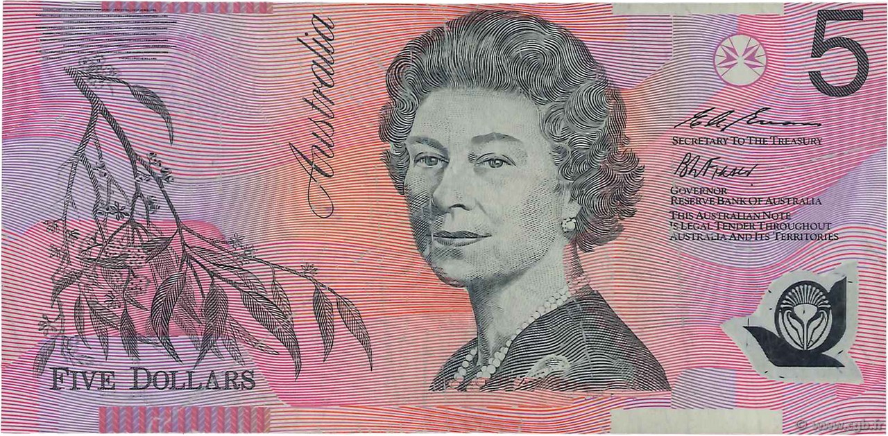 5 Dollars AUSTRALIA  1995 P.51a BC