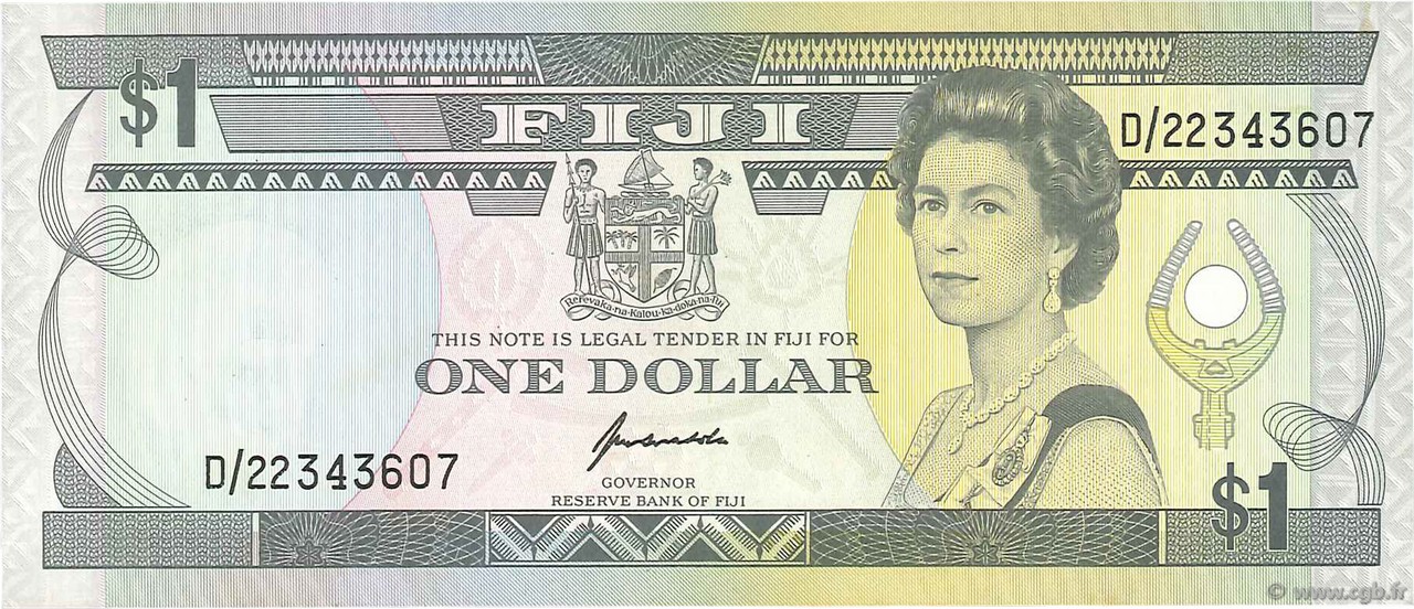 1 Dollar FIDJI  1993 P.089a TTB+