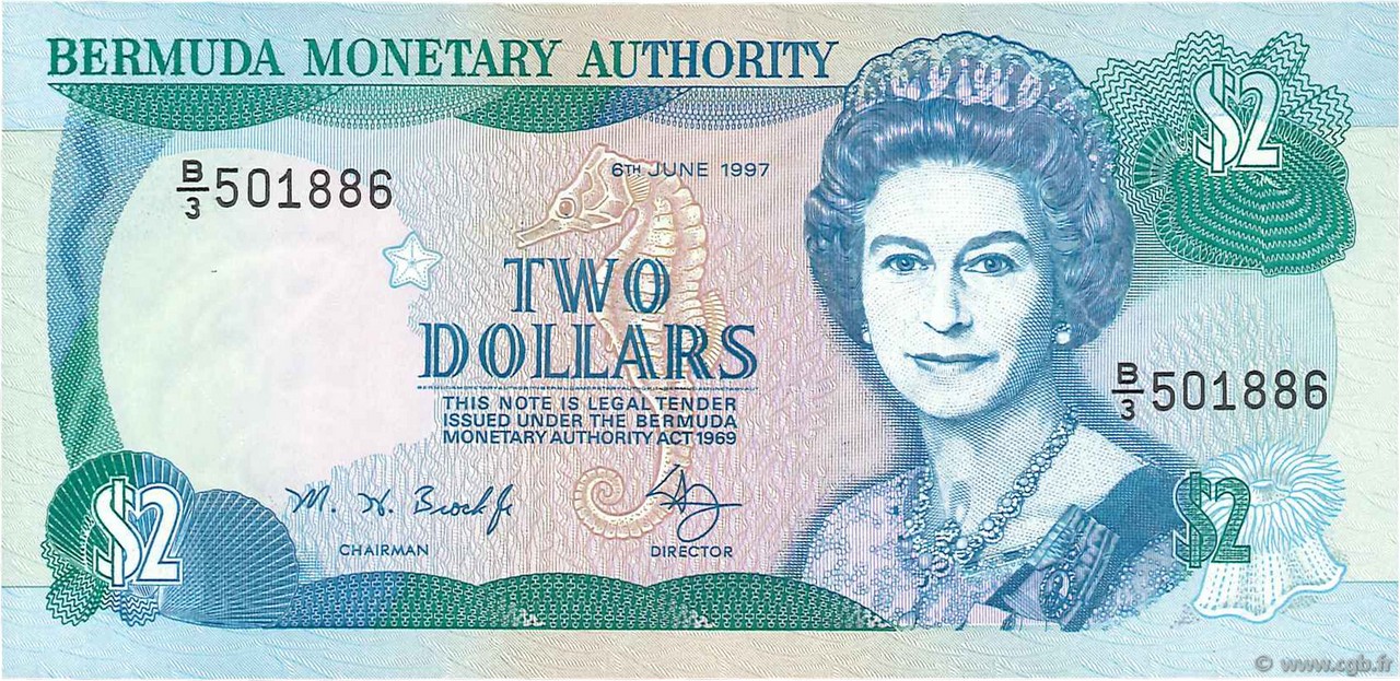 2 Dollars BERMUDA  1997 P.40Ab UNC-