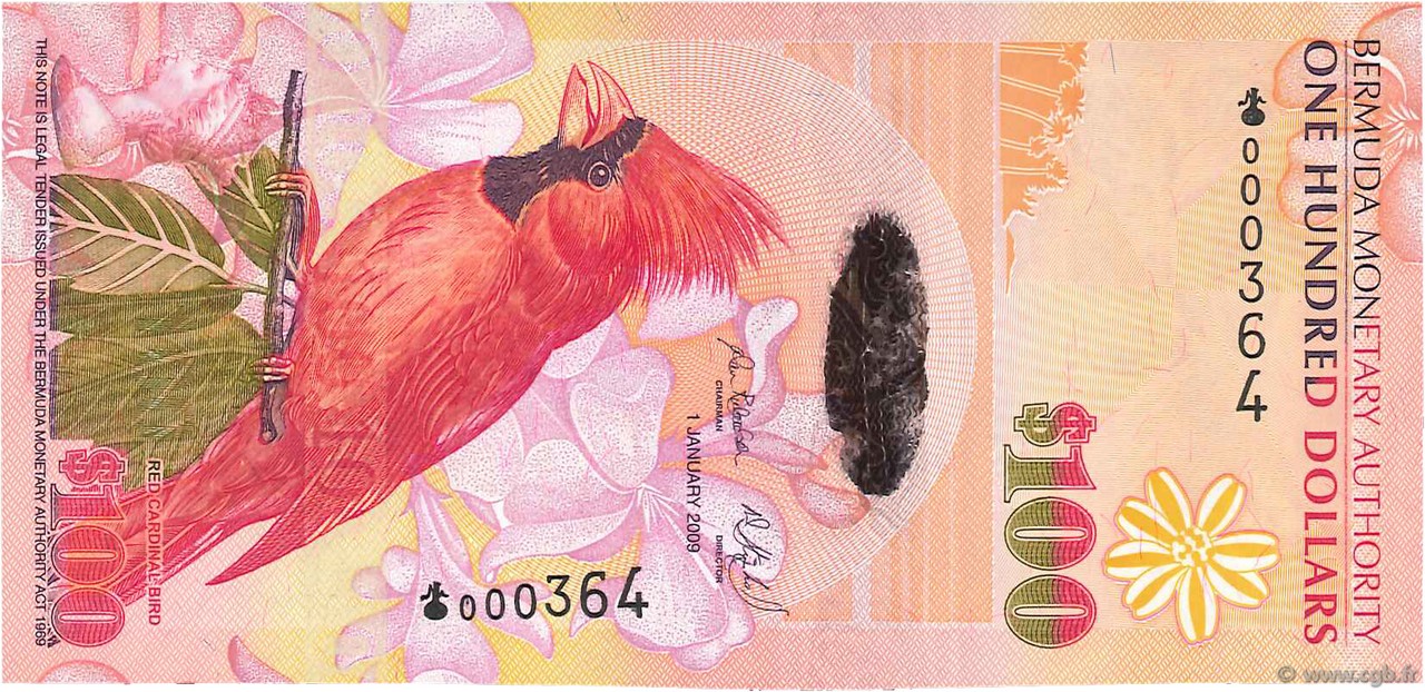 100 Dollars BERMUDA  2009 P.62a FDC