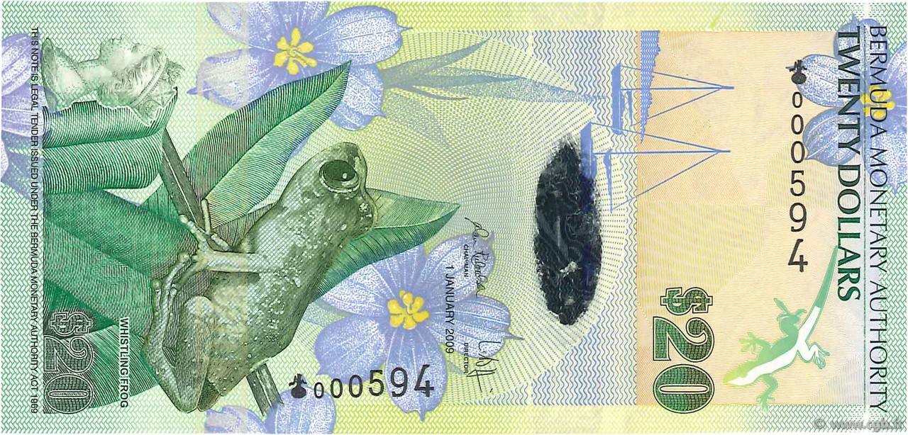 20 Dollars BERMUDA  2009 P.60a FDC