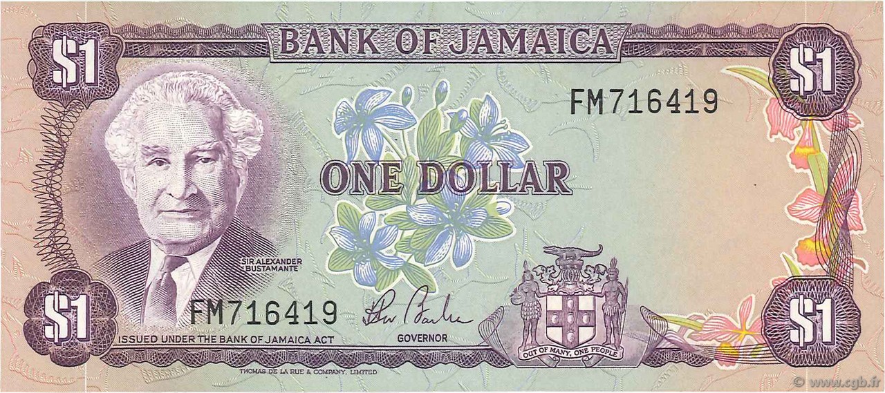 1 Dollar JAMAIKA  1984 P.64b VZ
