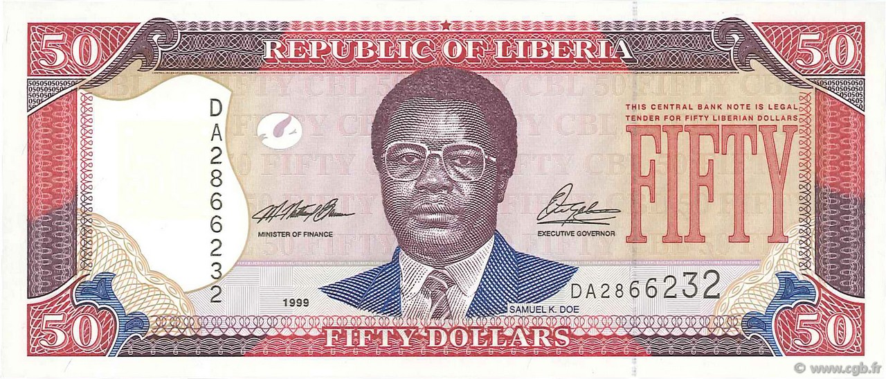 50 Dollars LIBERIA  1999 P.24 UNC
