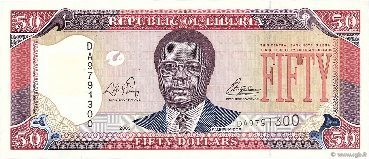 50 Dollars LIBERIA  2003 P.29a ST