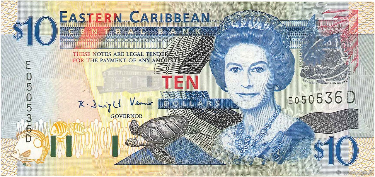 10 Dollars EAST CARIBBEAN STATES  2003 P.43d MBC