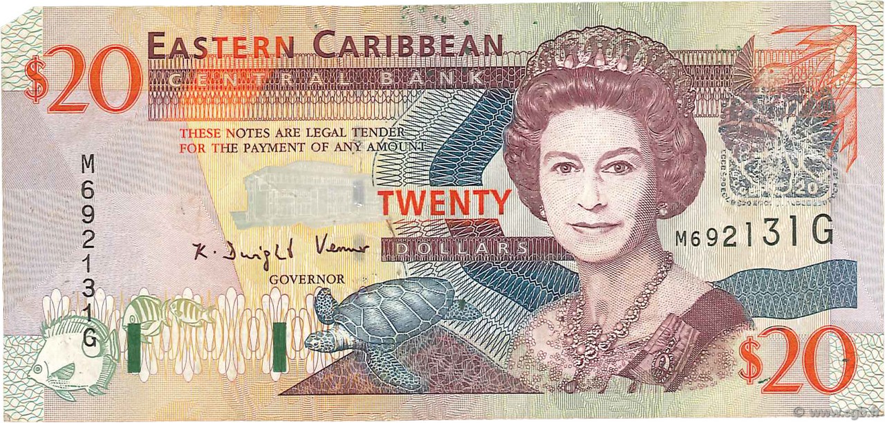 20 Dollars EAST CARIBBEAN STATES  2003 P.44g S