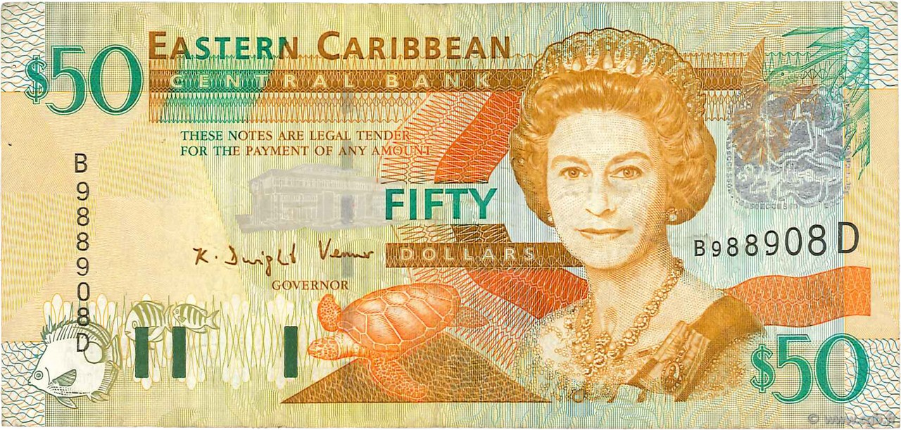 50 Dollars EAST CARIBBEAN STATES  2003 P.45d S