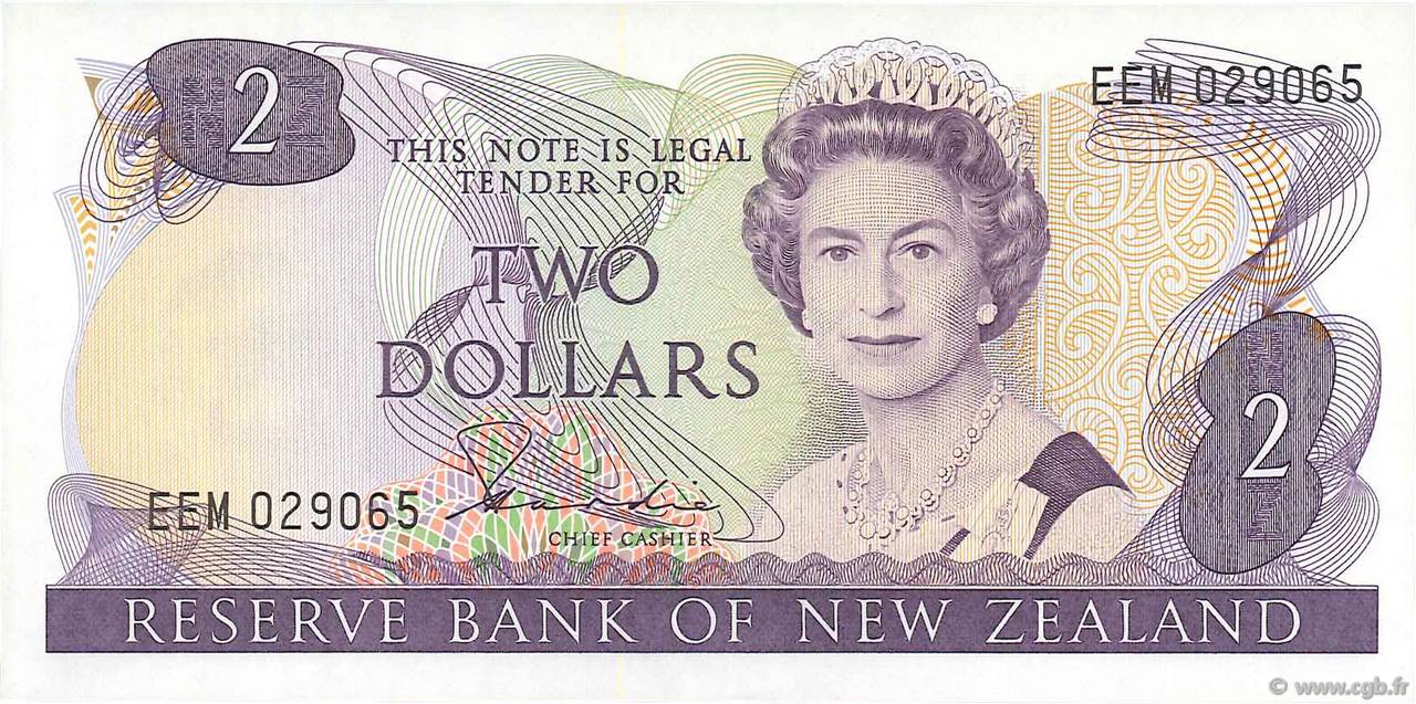 2 Dollars NUOVA ZELANDA
  1981 P.170a FDC