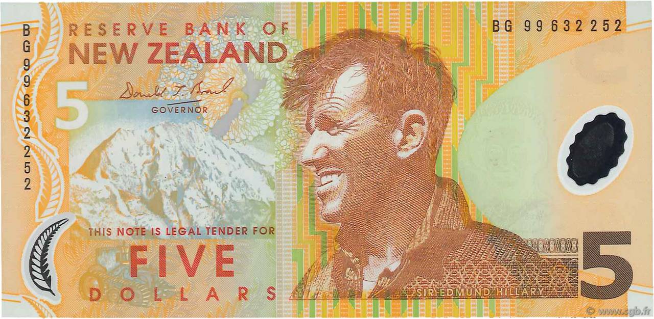 5 Dollars NOUVELLE-ZÉLANDE  1999 P.185a NEUF
