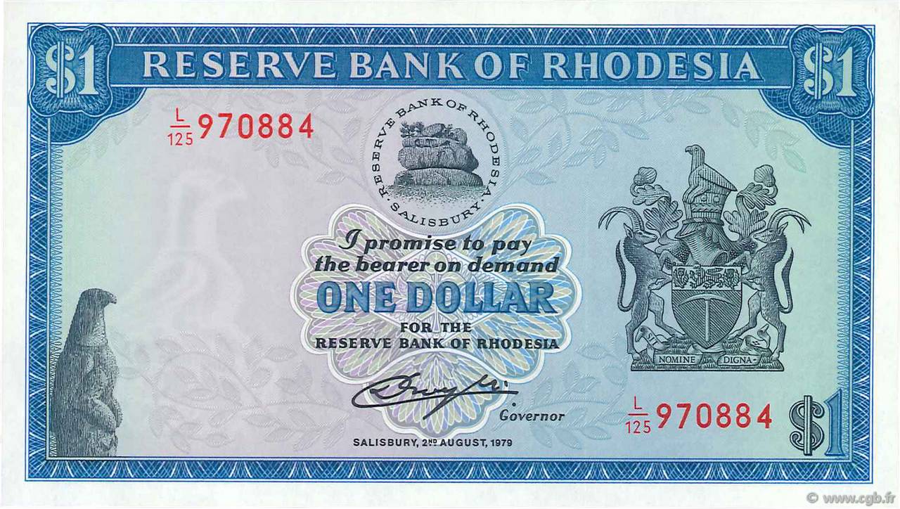 1 Dollar RODESIA  1979 P.38a SC+