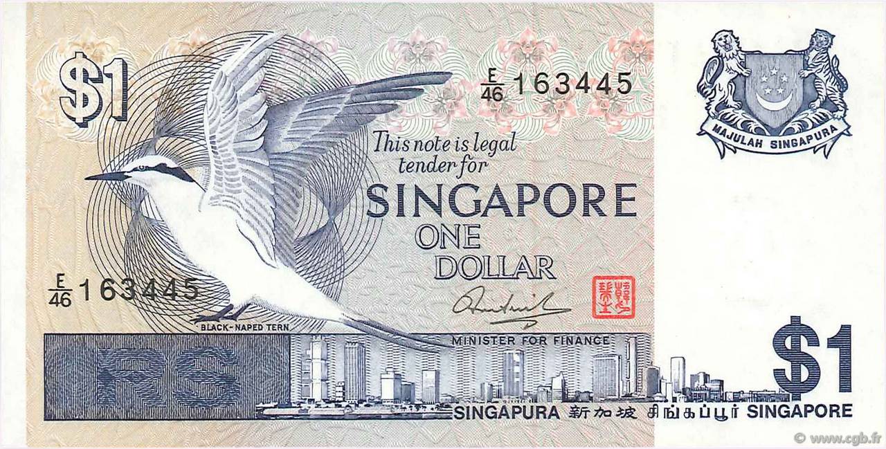 1 Dollar SINGAPORE  1976 P.09 UNC
