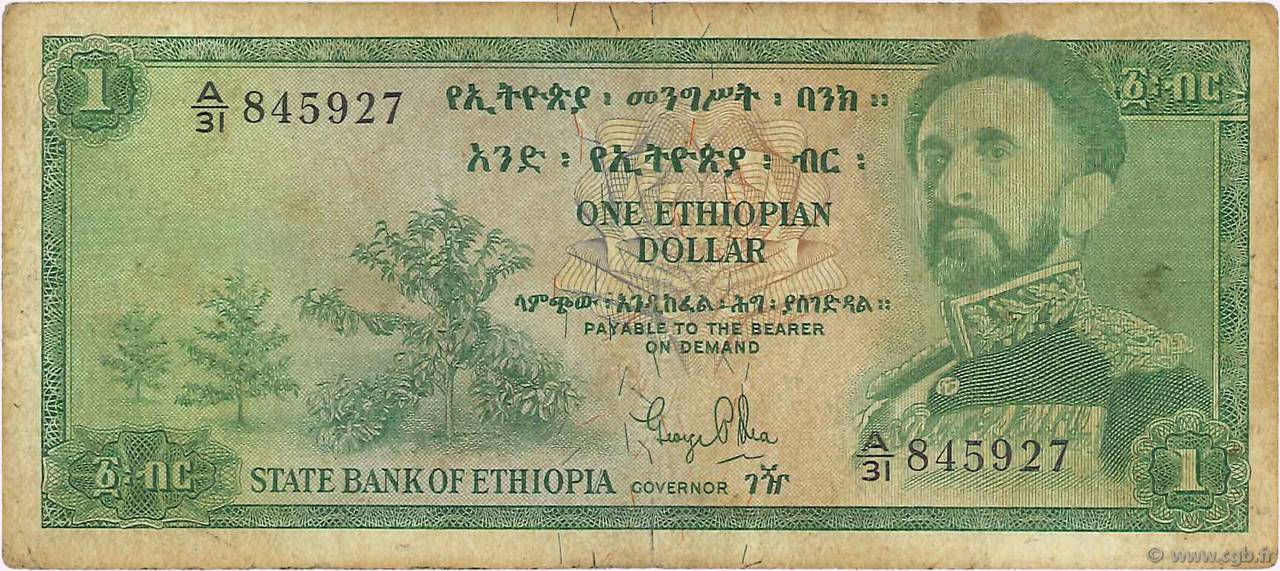 1 Dollar ETHIOPIA  1961 P.18a G
