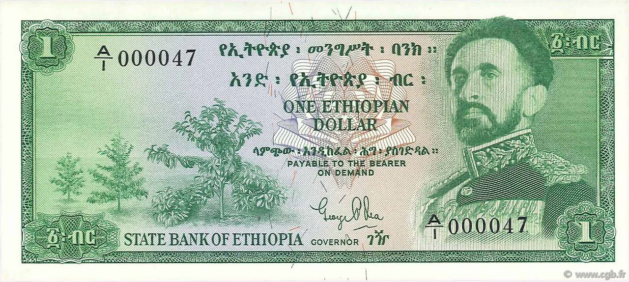 1 Dollar ETHIOPIA  1961 P.18a UNC