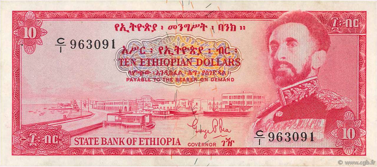 10 Dollars ÉTHIOPIE  1961 P.20a SUP