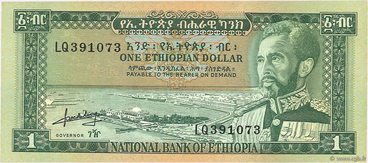 1 Dollar ETIOPIA  1966 P.25a q.FDC