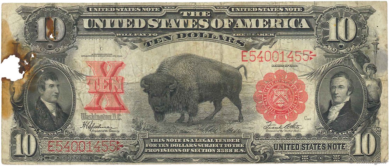 10 Dollars STATI UNITI D AMERICA  1901 P.185 B