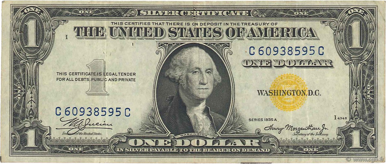 1 Dollar UNITED STATES OF AMERICA  1935 P.416AY VF