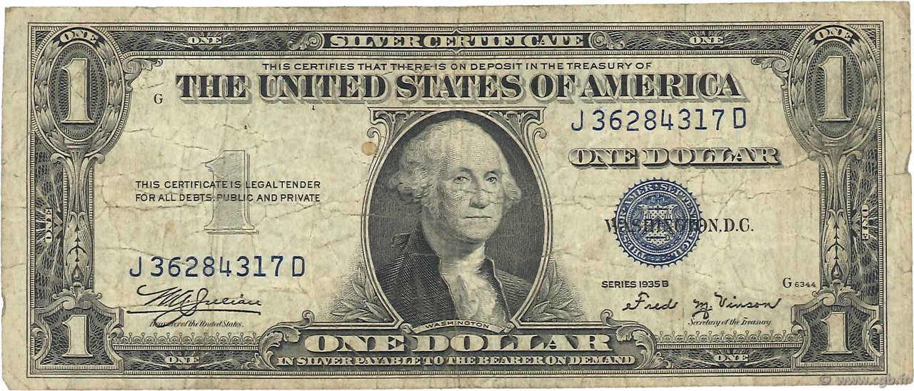 1 Dollar STATI UNITI D AMERICA  1935 P.416b q.MB