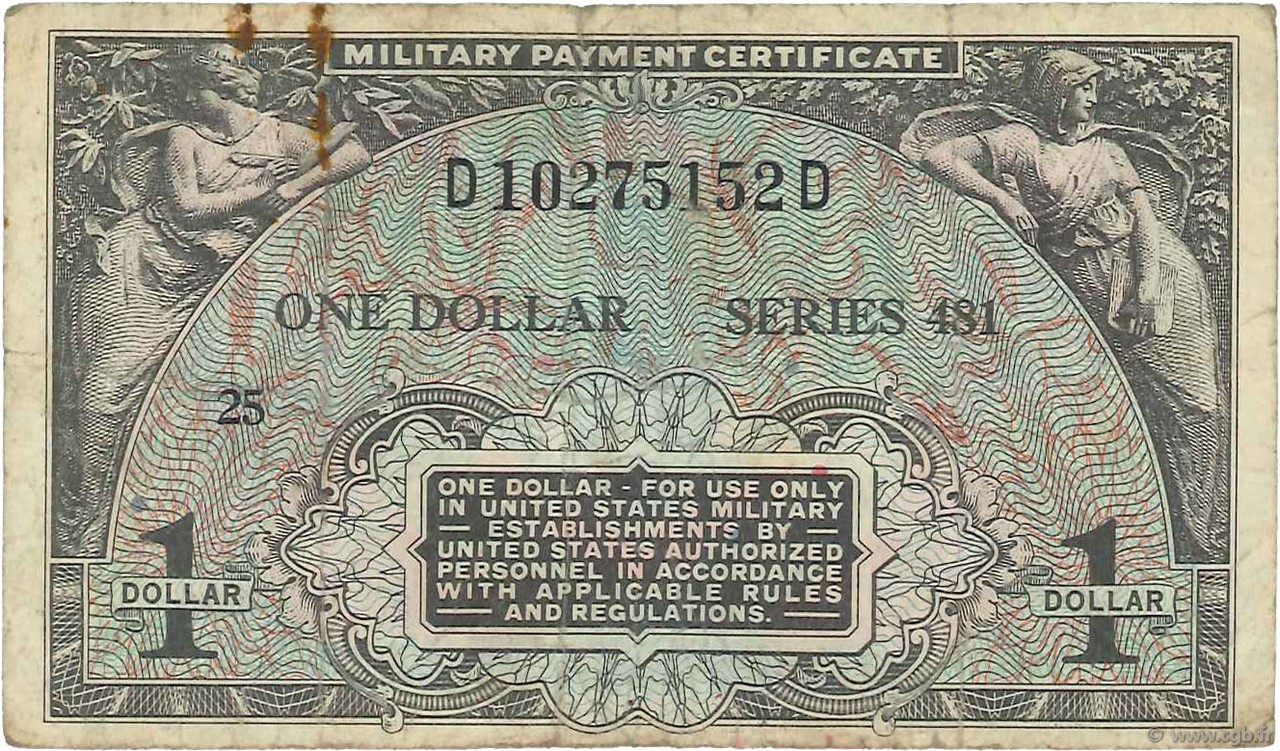 1 Dollar ÉTATS-UNIS D AMÉRIQUE  1951 P.M026a B+