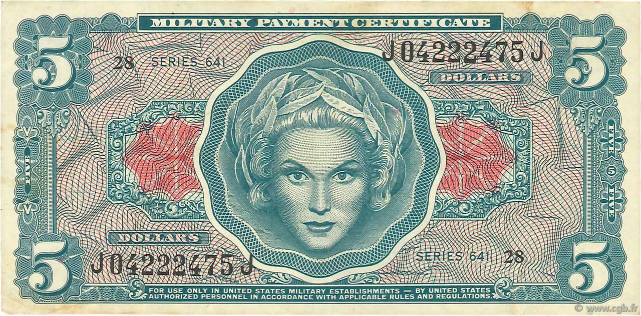 5 Dollars ÉTATS-UNIS D AMÉRIQUE  1965 P.M062a TTB+