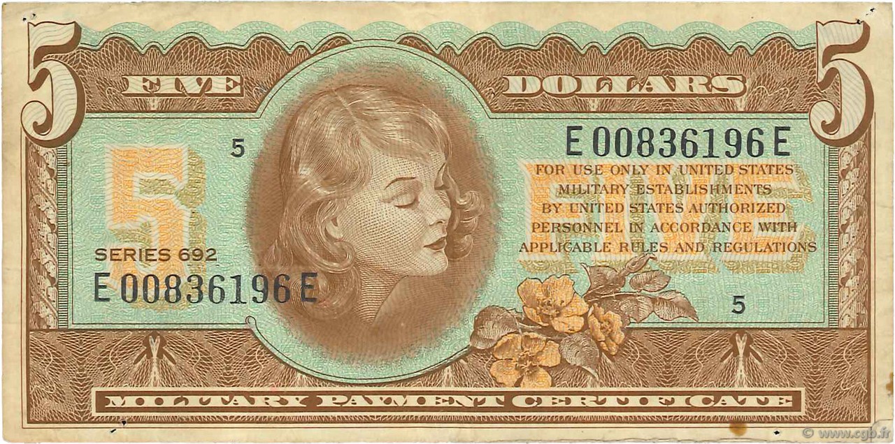 5 Dollars VEREINIGTE STAATEN VON AMERIKA  1970 P.M096a SS