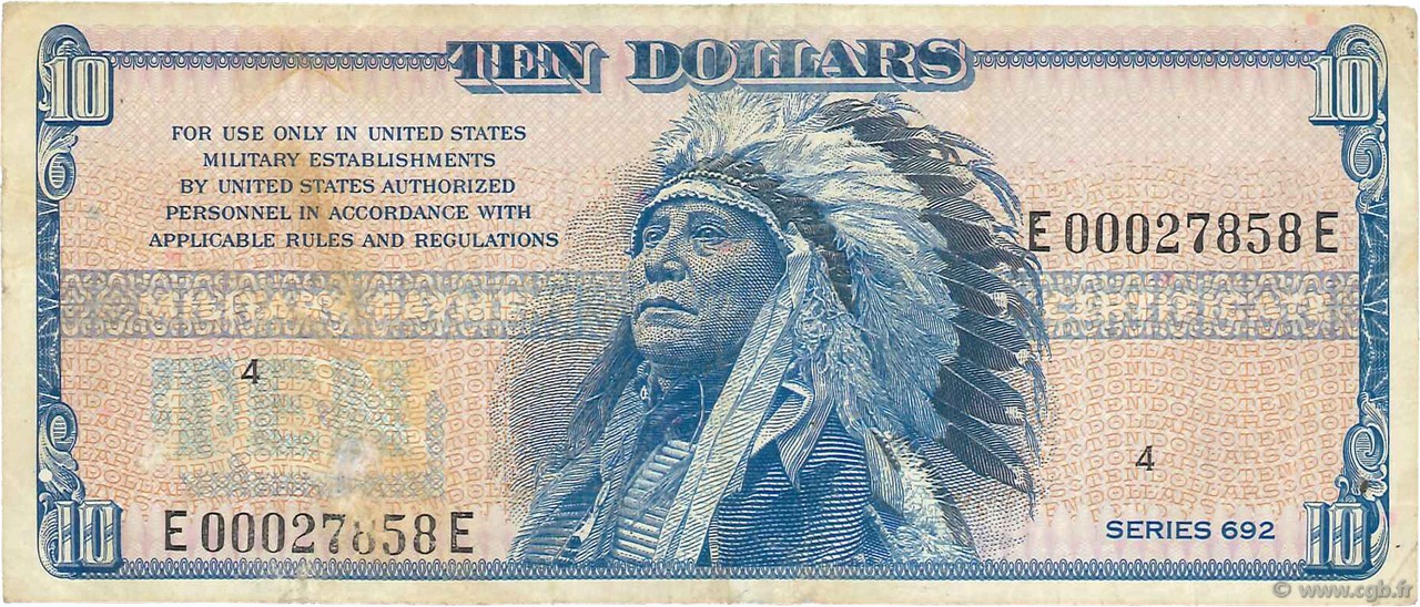 10 Dollars ÉTATS-UNIS D AMÉRIQUE  1970 P.M097 pr.TTB