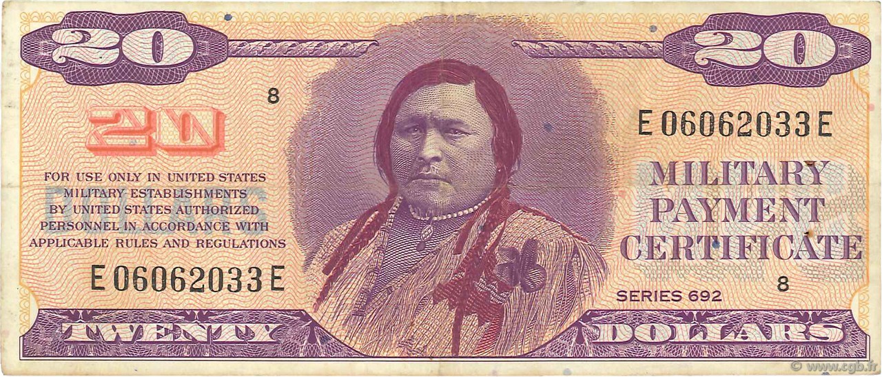 20 Dollars ÉTATS-UNIS D AMÉRIQUE  1970 P.M098 TTB