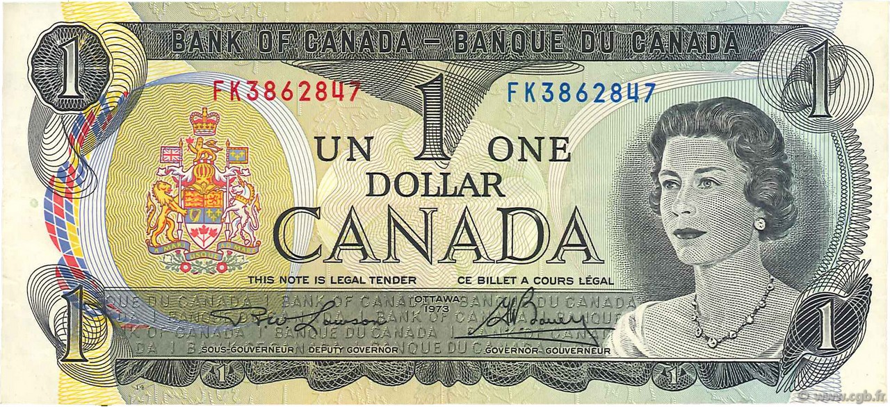 1 Dollar CANADA  1973 P.085a TTB