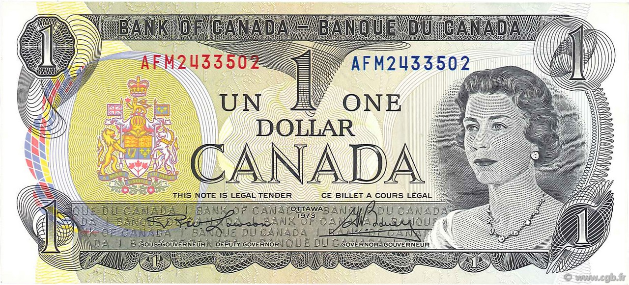 1 Dollar CANADA  1973 P.085b UNC-