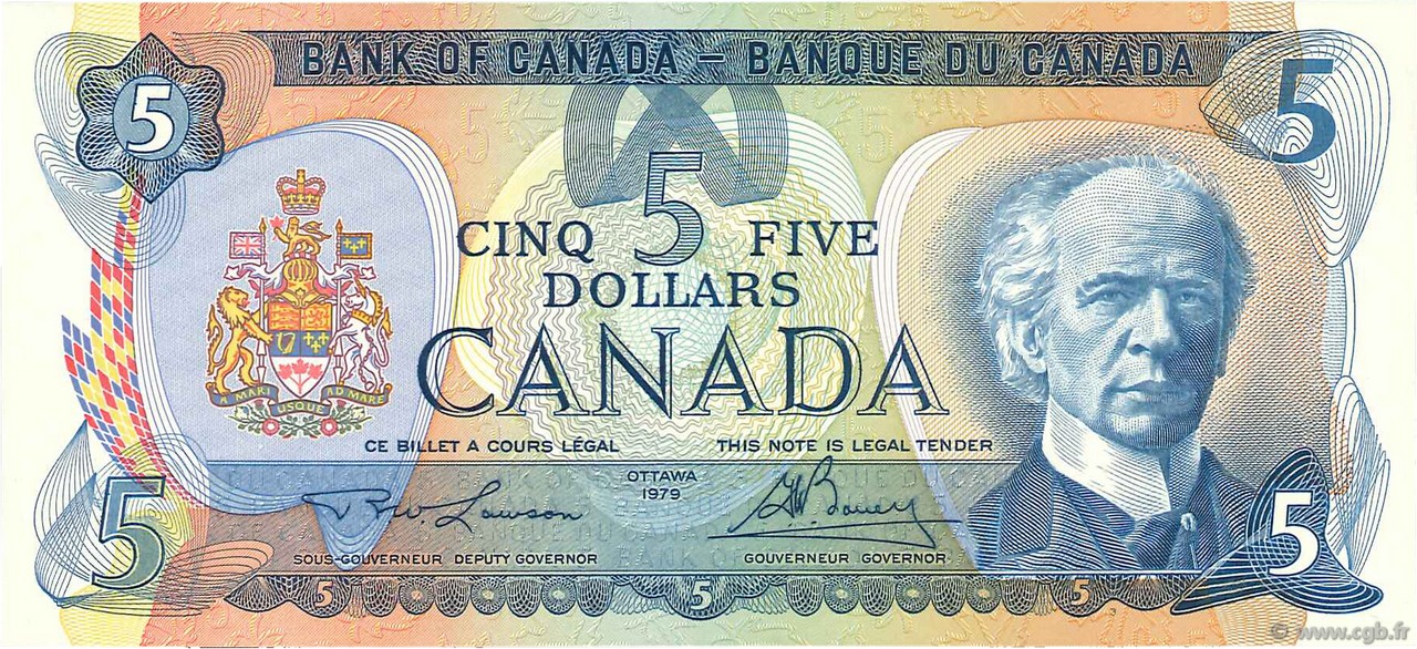 5 Dollars CANADA  1979 P.092a pr.NEUF