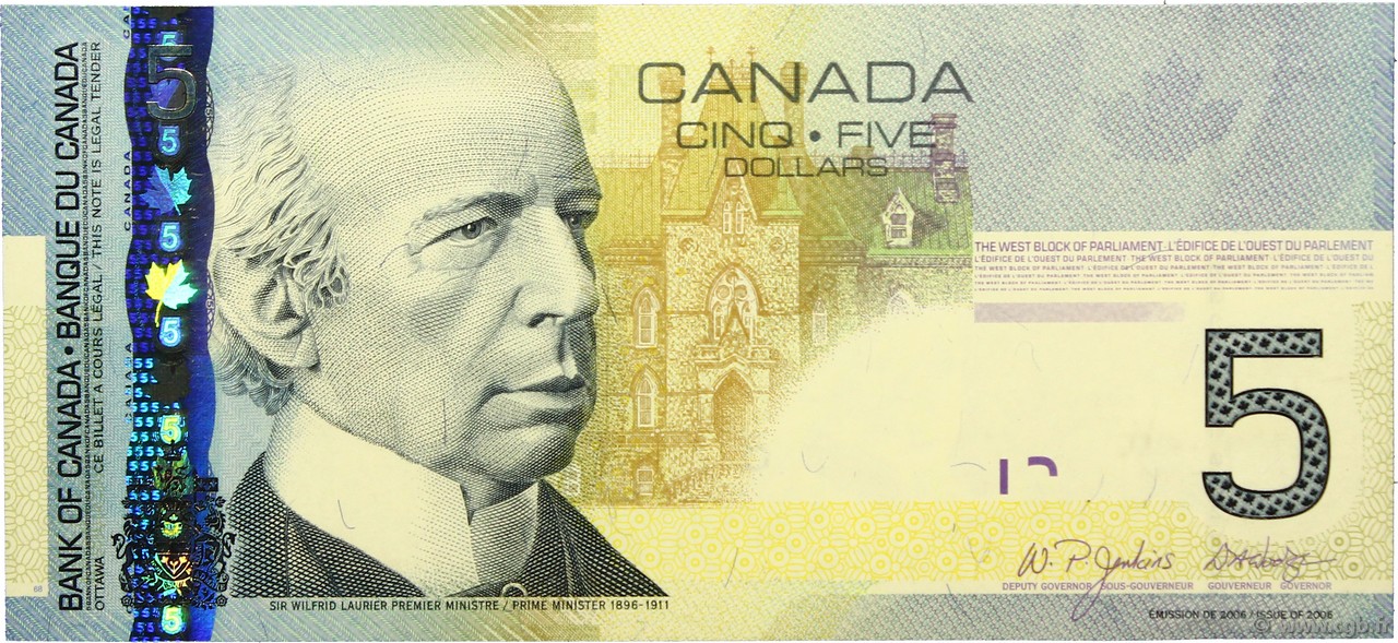 5 Dollars CANADá
  2006 P.101Aa FDC