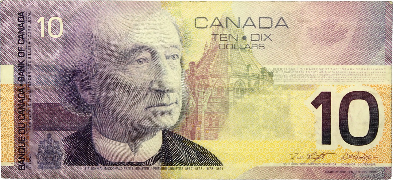 10 Dollars CANADA  2001 P.102b TTB