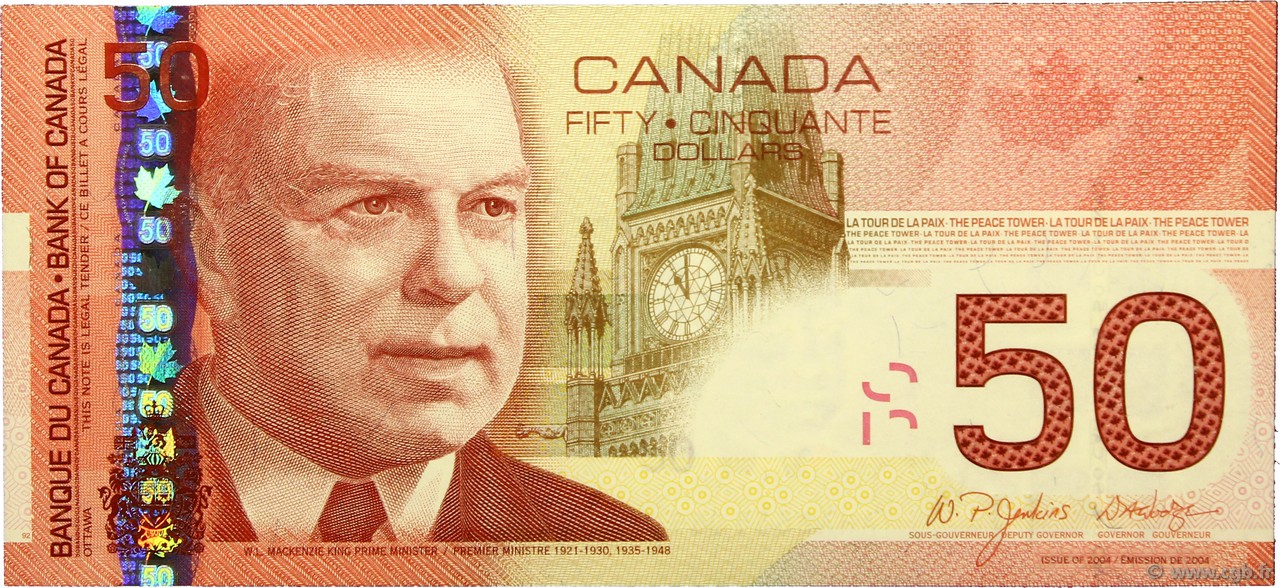 50 Dollars CANADá
  2004 P.104a FDC