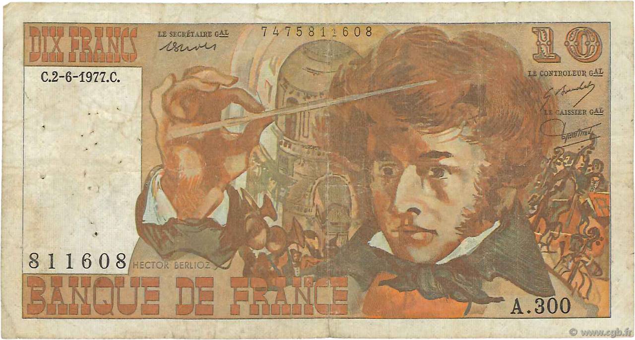 10 Francs BERLIOZ FRANKREICH  1977 F.63.22 S